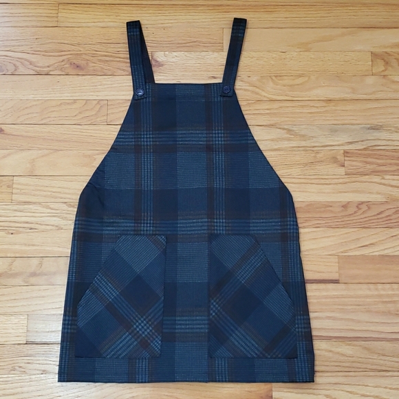 Sky & Sparrow - Overall Pinafore Plaid Dress M - Picture 4 of 9